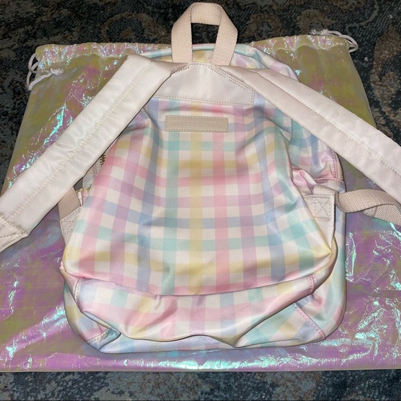 ❌SOLD❌ Stoney Clover Lane Rainbow Gingham Mini Backpack - Picture 2 of 4